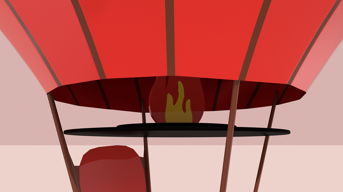 열기구에 불을 추가한 디테일~